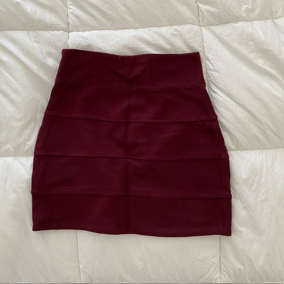 Maroon Talula mini skirt - Picture 1 of 2